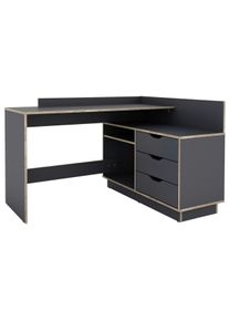 Eckschreibtisch Belfast Anthrazit/Eichefarben