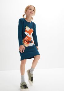 bonprix Rochie tricotată, albastru, 116/122