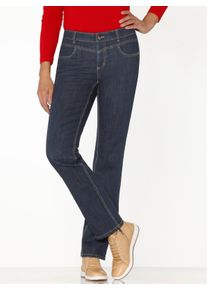 Ascari Dames Jeans met contrastnaden in dark-blue ,maat 36, Witt, 87% Katoen, 9% Polyester, 4% Elastan