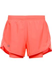 Under Armour UA FLY BY 2-IN-1 SHORTS Laufshorts Damen - Gr&ouml;&szlig;e XS - rot