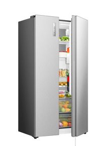 HISENSE Side-by-Side "RS3P538NA", Energieeffizienz: E, inox, B:91,1cm H:178,6cm T:600cm, K&uuml;hlschr&auml;nke, einfacher Side by Side mit Premium-Ausstattung, Side-by-Side