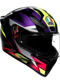 AGV K1 S Fastlap, casque int&eacute;gral , couleur: Noir/Mauve/Fuchsia/Jaune N&eacute;on , taille: S