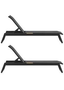 Sonnenliege Mexico ca. 60x35x200 Schwarz