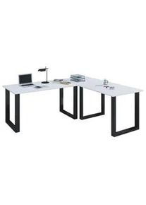 Eckschreibtisch Lona Schwarz/Wei&szlig;