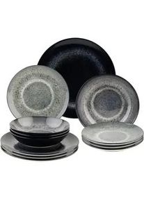 Tafelservice Batik Schwarz, 12-teilig