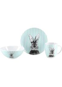 Creatable Fr&uuml;hst&uuml;cksservice Happy Bunny Gr&uuml;n, 3-teilig