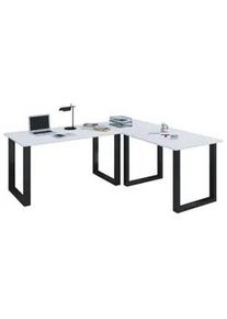 Eckschreibtisch Lona Schwarz/Wei&szlig;