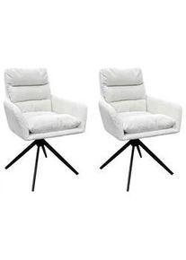 ByLiving Armlehnstuhl-Set Pura 2er-Set Wei&szlig;