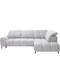 Ecksofa Silvio rechts Hellgrau