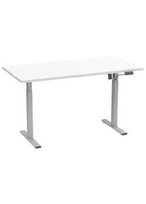 Vcm Schreibtisch E-Lona Wei&szlig;/Silberfarben