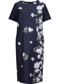 Damen Druckkleid mit verdecktem Rei&szlig;verschluss marine-ecru-bedruckt Gr&ouml;&szlig;e 42
