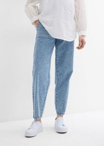 bonprix Kn&ouml;chellange Umstandsjeans Boyfriend Fit, blau, Gr.36, Bequemer Denim-Jogger f&uuml;r die Schwangerschaft, 80% Baumwolle