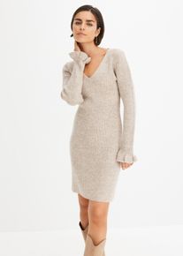 Strickkleid, beige, Gr&ouml;&szlig;e 36/38 (S), bonprix