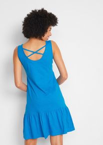 Jerseykleid aus reiner Baumwolle, blau, Gr&ouml;&szlig;e 40/42 (M), 100% Baumwolle, bonprix