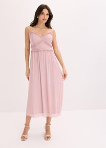 Jerseykleid aus zartem Mesh, rosa, Gr&ouml;&szlig;e 52/54 (XXL), bonprix