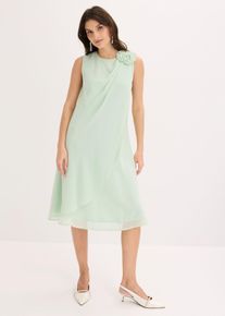 Cocktailkleid mit Blumen-Applikation, gr&uuml;n, Gr&ouml;&szlig;e 36, bonprix