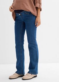 Umstandsjeans mit Bio-Baumwolle leicht ausgestelltes Bein, blau, Gr&ouml;&szlig;e 50, mit Baumwolle, bonprix