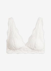 Bralette ohne B&uuml;gel aus edler Spitze (2er Pack), wei&szlig;, Gr&ouml;&szlig;e 90A, bonprix