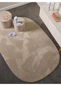 Tapis poil ras shaggy Yumi Beige 200x300 cm - Tapis poil court design moderne pour salon