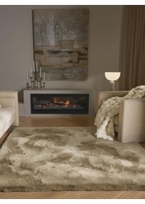 benuta Finest P&ouml;rr&ouml;matto Lux Taupe 200x200 cm Taupe El&auml;inaiheet,Yksiv&auml;rinen