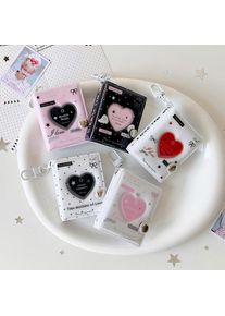 INS Korean Simple 2-Inch Heart Card Holder Cute Girls Idol Photos Card Album Fashion Bag Pendant Accessories Decoration Gifts