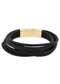 Adelia&acute;s Lederarmband ADELIA&acute;S "Herren Armband &iquest; Lederarmband aus Leder 21 cm" Gr. 21, schwarz, Armb&auml;nder, Herren, Blacklist, Lederarmband