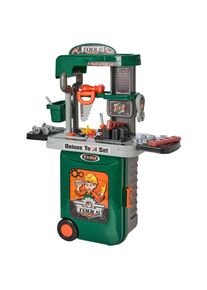 Kinder-Werkzeugkoffer, 26-teilig, 24.5x16x39 cm, male, Spielzeug, Kinderwerkbank