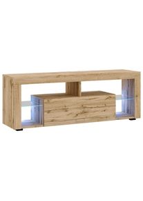 Livetastic , Eiche Wotan , Holzwerkstoff , 2 F&auml;cher , 140x50.5x35 cm , stehend , Wohnzimmer, TV-M&ouml;bel, TV- & Lowboards