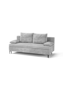 Mid.you , Grau , Textil , F&uuml;llung: Polyetherschaumkern,Polyetherschaumkern , 200x96x93 cm , Made in EU , Wohnzimmer, Sofas & Couches, Schlafsofas, Schlafsofas
