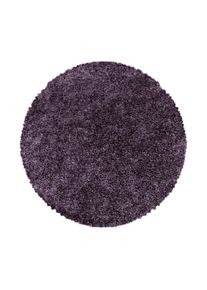 Ayyildiz Hochflorteppich Sydney Violett &Oslash; ca. 80cm