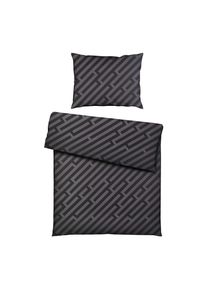 Bettw&auml;sche Noir Schwarz/Grau ca. 140x200cm