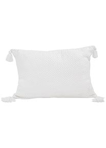 Zierkissen Frieda in Wei&szlig; ca. 40x60cm