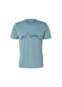 Tchibo - Koszulka z wełną merino - dla pan&oacute;w - rozmiar XL 56/58 - kolor: turkusowy/z nadrukiem