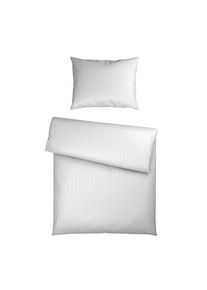 Bettw&auml;sche Dobby Raute Wei&szlig; ca. 140x200cm