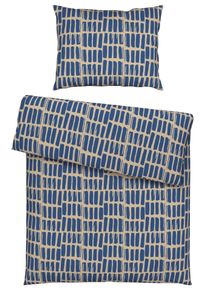 Bettw&auml;sche Adam Blau/Beige ca. 140x200cm