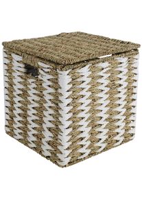 Korb Lena Naturfarben/Wei&szlig;