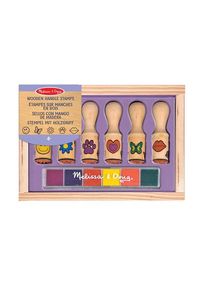 Melissa & Doug Melissa & Doug Wooden Handle Stamps Happy Handle Stamp Set