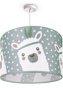 Paco Home Pendelleuchte "Ela 214", wei&szlig;, 1, &Oslash; 45,5cm H: 27cm, Leuchten, Kinderlampe Deckenlampe LED Kinderzimmer Lampe Lama-Motiv, E27, Pendelleuchte