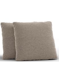Sit & More Sofakissen SIT & MORE "Jazz", beige (nature), B:60cm H:60cm T:8cm, 95% Polyester 5% Polyamid, Polsterauflagen, Sofakissen, 2er Kissen-Set wahlweise in drei Gr&ouml;&szlig;en