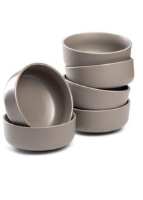 Schale Leonardo "Keramikschale ROMA, ca. 16 cm, 6er-Set", grau (taupe), H:6,6cm &Oslash;:15,7cm, Keramik, Sch&uuml;sseln, Schale, sp&uuml;lmaschinengeeignet