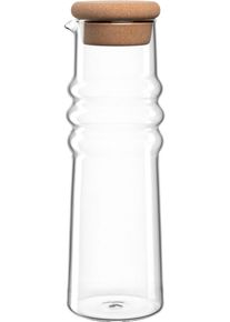 Karaffe Leonardo "SOLE, 900 ml, mit Korkstopfen", transparent, H:26,5cm &Oslash;:8,5cm, Glas, Karaffen, Karaffe, sp&uuml;lmaschinenfest
