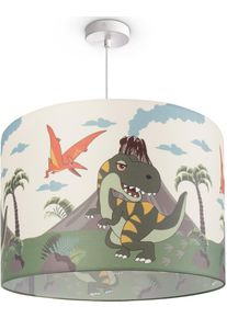 Paco Home Pendelleuchte "Diamond 636", wei&szlig;, 1, &Oslash; 45,5cm H: 27cm, Leuchten, Kinderlampe Deckenlampe LED Kinderzimmer Lampe Dinosaurier, E27, Pendelleuchte