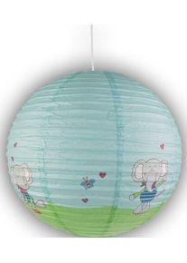 Niermann H&auml;ngeleuchte "Papier-Pendelleuchte Lolo Lombardo", blau, 1, &Oslash; 40cm H: 40cm, 1 Stk., Leuchten, Kinderzimmer, Kinderlampe, H&auml;ngeleuchte