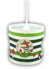 Niermann H&auml;ngeleuchte "Dreh-Pendelleuchte Fox, Kinderlampe, Kinderzimmer", bunt, 1, &Oslash; 25cm H: 27cm, 1 Stk., Leuchten, Der innere Lampenschrim dreht sich sobald das Licht eingeschaltet ist, H&auml;ngeleuchte