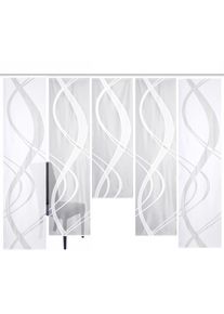 Schiebegardine Home Wohnideen "TIBASI", wei&szlig;, B:57cm H:245cm, Wirkware, Obermaterial: 100% Polyester, Gardinen, Schiebegardine, halbtransparent