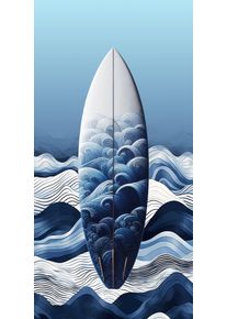 Strandtuch Egeria "Scud", blau, B:75cm L:150cm, Velours, Baumwolle, Handt&uuml;cher, Strandtuch, 75x150 cm, Velours