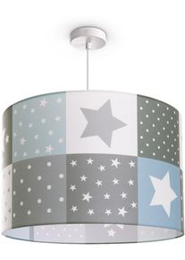 Paco Home Pendelleuchte "Cosmo 345", wei&szlig;, 1, &Oslash; 45,5cm H: 27cm, Leuchten, Kinderlampe Deckenlampe LED Kinderzimmer Lampe Sternen Motiv E27, Pendelleuchte