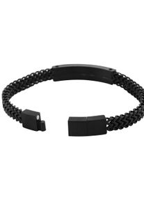 Adelia&acute;s Panzerarmband ADELIA&acute;S "Unisex Armband &iquest; Panzerarmband aus Edelstahl 22,5 cm" Gr. 22, schwarz, Armb&auml;nder, Damen, Edelstahl, Panzerarmband