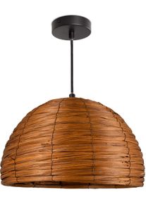 Paco Home Pendelleuchte "Gogo", schwarz, 1, &Oslash; 36cm H: 25,5cm, Leuchten, Deckenlampe LED Wohnzimmer Und Schlafzimmer, Gras, Deko E27, Pendelleuchte