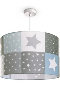 Paco Home Pendelleuchte "Cosmo 345", wei&szlig;, 1, &Oslash; 38cm H: 21cm, Leuchten, Kinderlampe Deckenlampe LED Kinderzimmer Lampe Sternen Motiv E27, Pendelleuchte